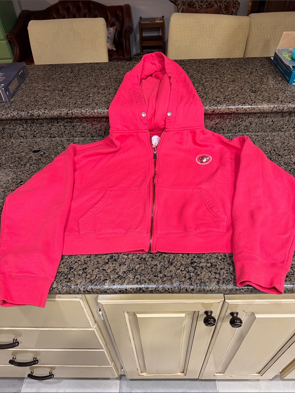 Magenta Pink Zip-Up Hoodie bucees